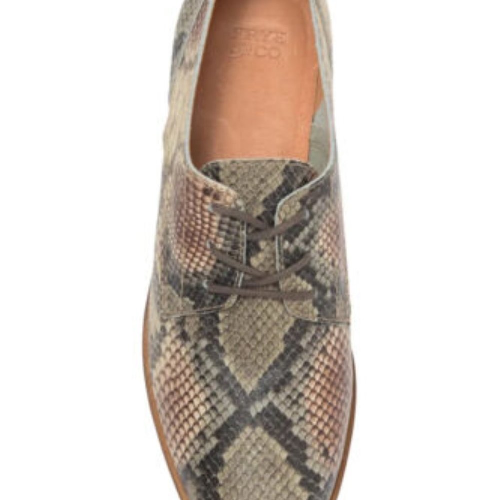 NIB Frye and Co Piper Snake Oxford Leather Sz 7.5M